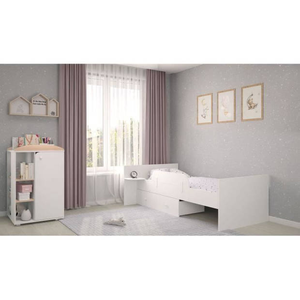 Polini - Ameli wit / natuurlijk omvormbaar bed van 60x120 cm tot 90x190 cm