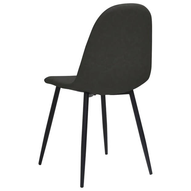 vidaXL Eetkamerstoelen 2 st 45x53,5x83 cm kunstleer zwart