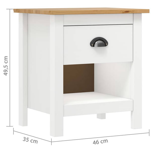 vidaXL Nachtkastjes 2 st Hill Range 46x35x49,5 cm massief grenenhout