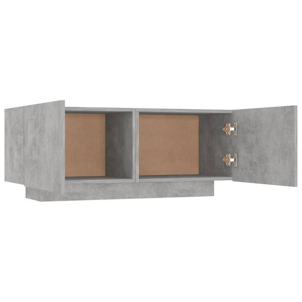 vidaXL Tv-meubel 100x35x40 cm bewerkt hout betongrijs