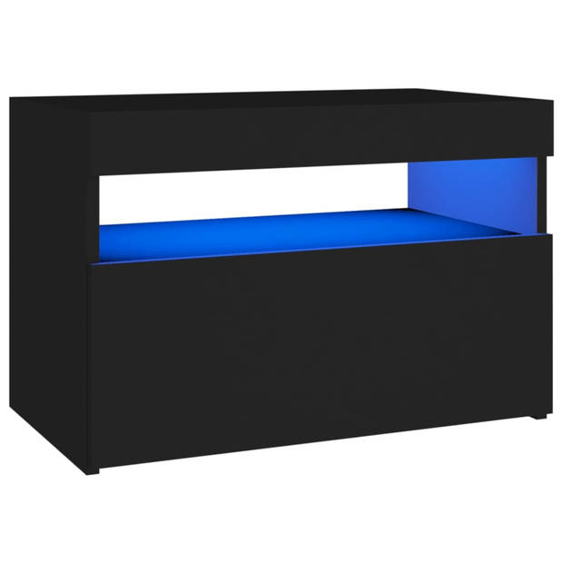 vidaXL Tv-meubel met LED-verlichting 60x35x40 cm zwart