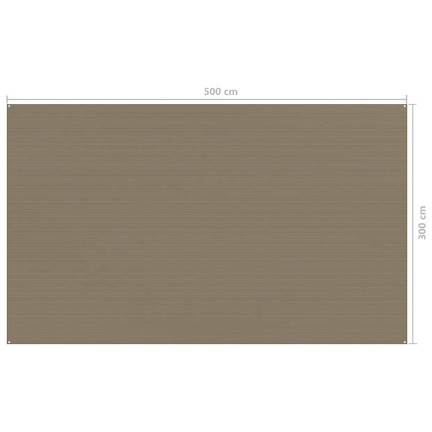 vidaXL Tenttapijt 300x500 cm taupe