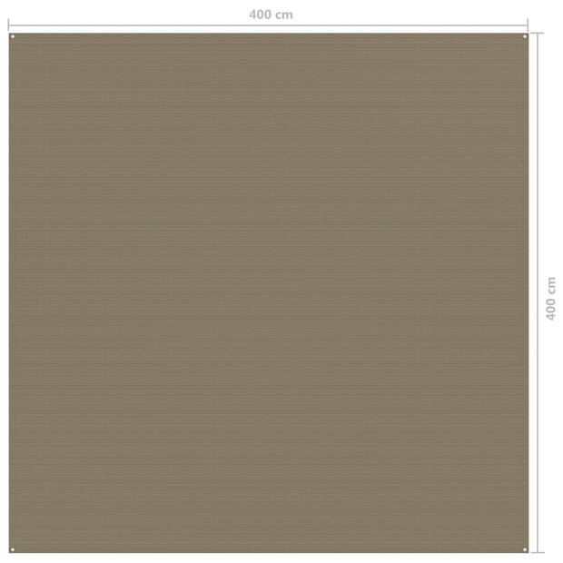 vidaXL Tenttapijt 400x400 cm taupe