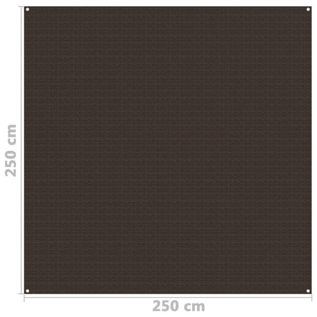 vidaXL Tenttapijt 250x250 cm bruin