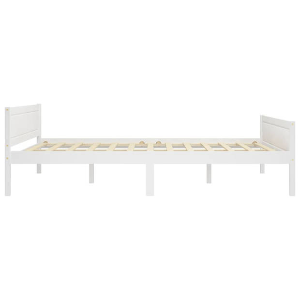 vidaXL Bedframe massief grenenhout wit 120x200 cm