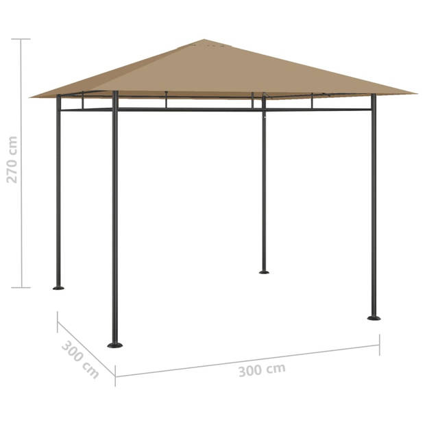 vidaXL Prieel 180 g/m² 3x3x2,7 m taupe