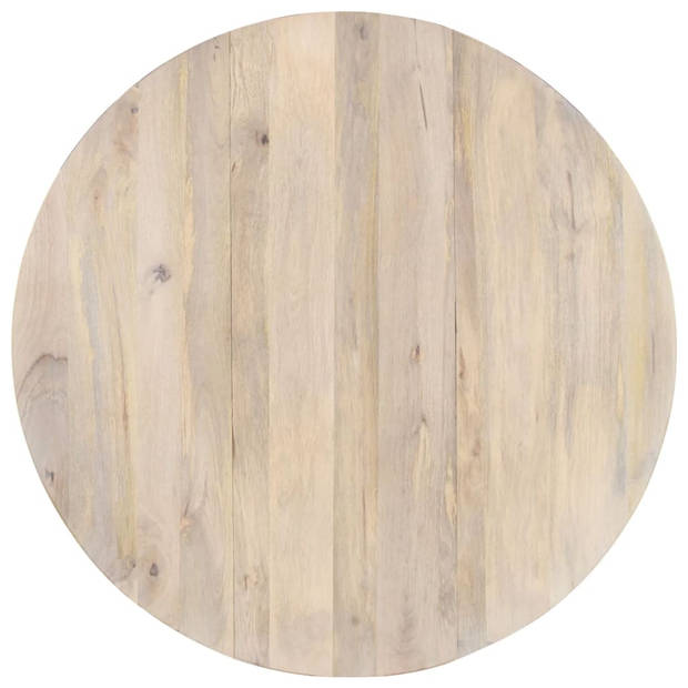 vidaXL Eettafel rond 110x76 cm massief mangohout