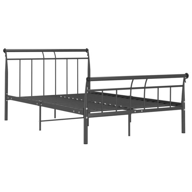 vidaXL Bedframe metaal zwart 120x200 cm