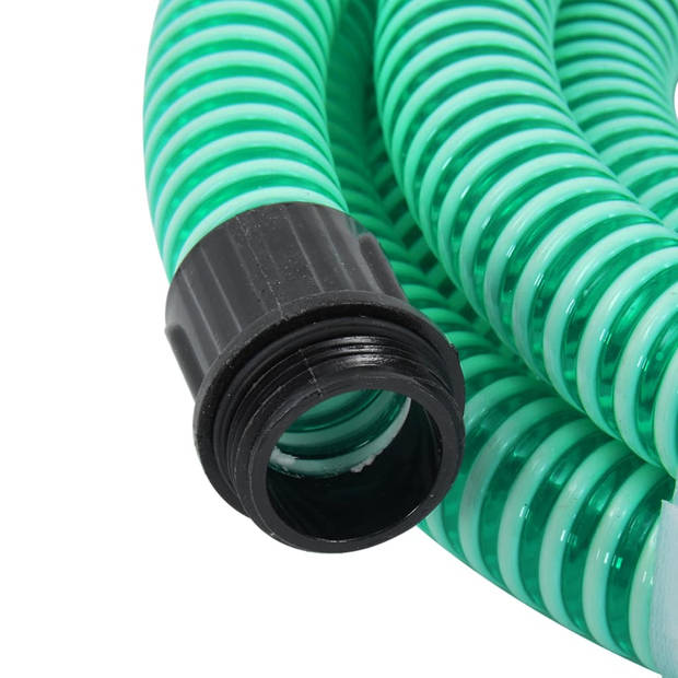 vidaXL Zuigslang met messing koppelingen 1,1'' 25 m PVC groen