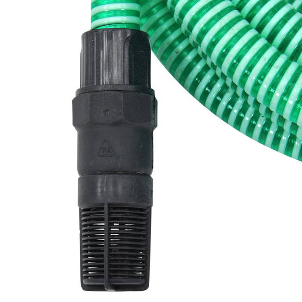 vidaXL Zuigslang met PVC koppelingen 1,1'' 10 m PVC groen