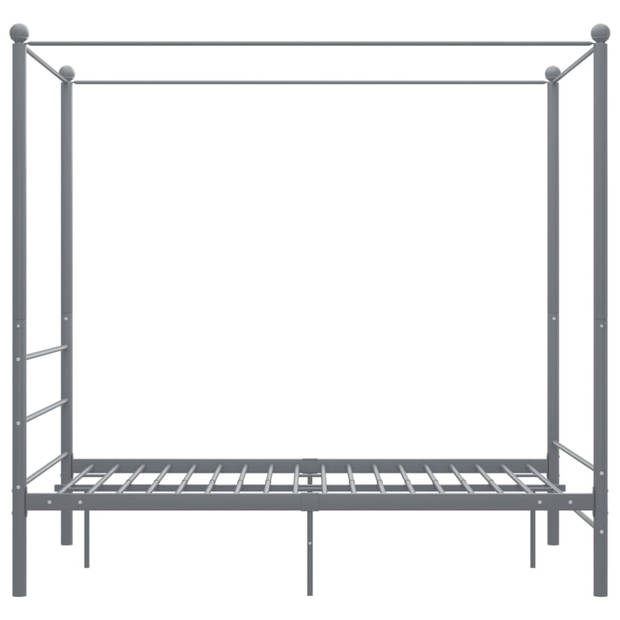 vidaXL Hemelbedframe metaal grijs 120x200 cm