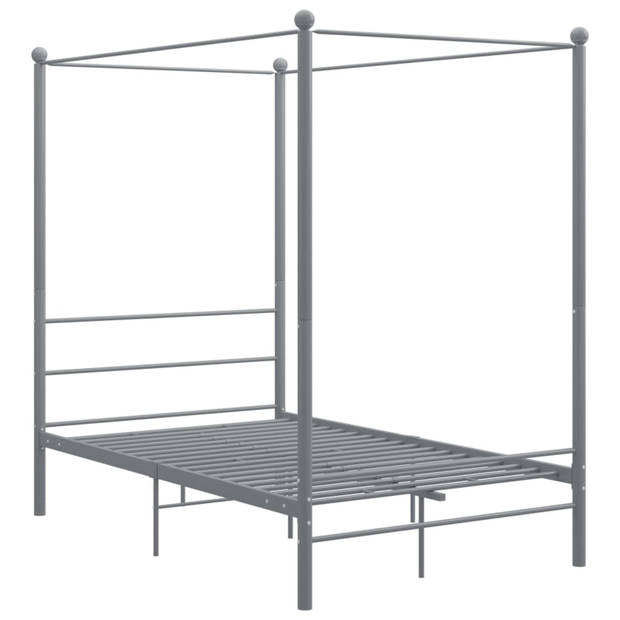 vidaXL Hemelbedframe metaal grijs 120x200 cm