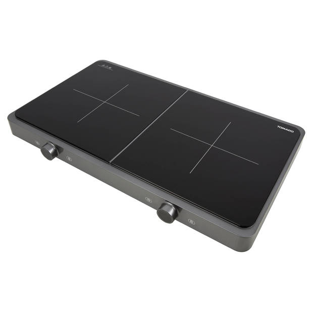 Tomado TIH3501S - Dubbele Inductie kookplaat - 2 kookzones - Boostfunctie - LED display - 3000 W - Normale stekker