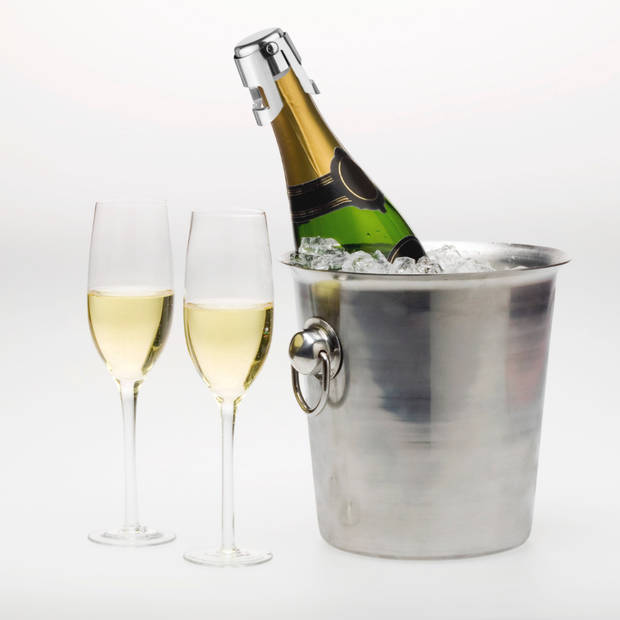OTIX Champagnestop - Roestvrij Staal - 3,9x3,7x5,5 cm - Zilver - Champagnedop - Flessenstop
