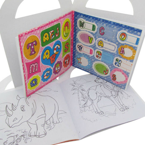 Decopatent® Uitdeelcadeaus 12 STUKS MIX Kleurboekjes met Stickers -