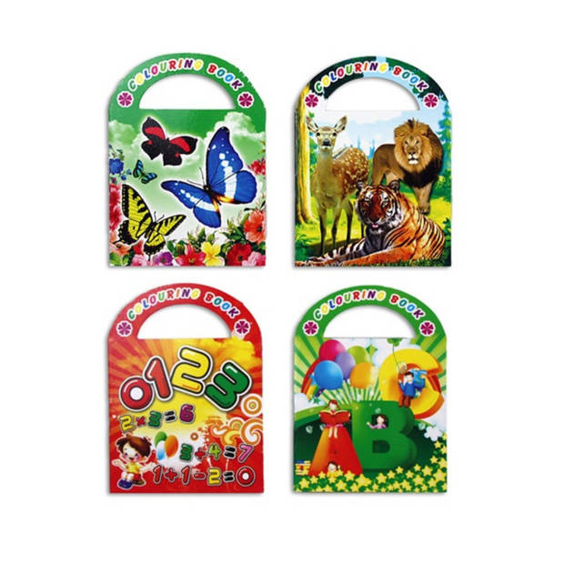 Decopatent® Uitdeelcadeaus 12 STUKS MIX Kleurboekjes met Stickers -