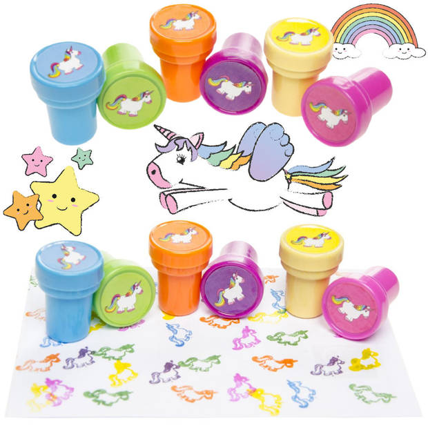 Decopatent® Uitdeelcadeaus 60 STUKS Unicorn - Eenhoorn Stempels -