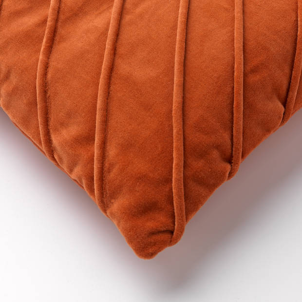 Dutch Decor - PACO - Kussenhoes velvet 40x60 cm Potters Clay - oranje