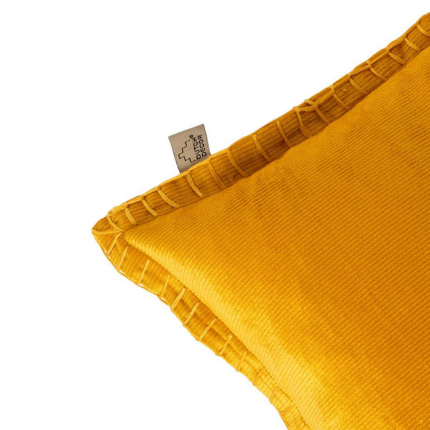 Dutch Decor - REBEL - Kussenhoes velvet 30x50 cm Golden Glow - geel