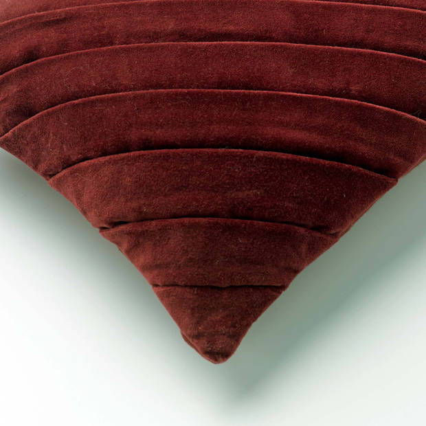 Dutch Decor - FEMM – Sierkussen 30x50 cm - velvet - effen kleur - Merlot - rood