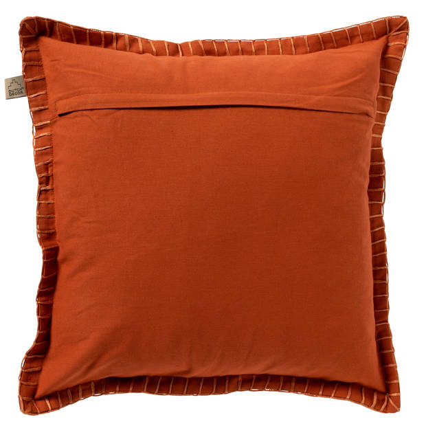 Dutch Decor - REBEL - Kussenhoes velvet 45x45 cm Potters Clay - oranje