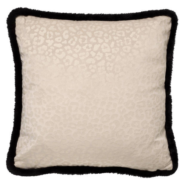 Dutch Decor - CHEETA - Kussenhoes met dierenprint 45x45 cm Pumice Stone - beige