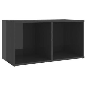 vidaXL Tv-meubel 72x35x36,5 cm bewerkt hout hoogglans grijs