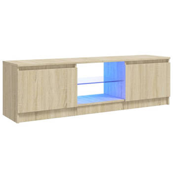 vidaXL Tv-meubel met LED-verlichting 120x30x35,5 cm sonoma eikenkleur