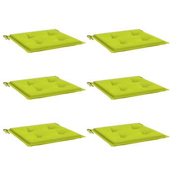 vidaXL Tuinstoelkussens 6 st 50x50x3 cm oxford stof felgroen