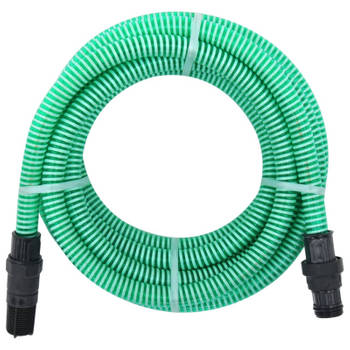 vidaXL Zuigslang met PVC koppelingen 1,1'' 7 m PVC groen