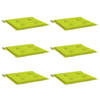 vidaXL Tuinstoelkussens 6 st 50x50x3 cm oxford stof felgroen