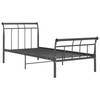 vidaXL Bedframe metaal zwart 100x200 cm