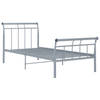 vidaXL Bedframe metaal grijs 100x200 cm