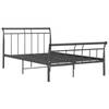 vidaXL Bedframe metaal zwart 120x200 cm