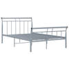 vidaXL Bedframe metaal grijs 120x200 cm