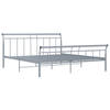 vidaXL Bedframe metaal grijs 200x200 cm