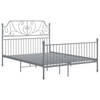 vidaXL Bedframe metaal grijs 140x200 cm