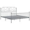 vidaXL Bedframe metaal grijs 180x200 cm