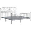 vidaXL Bedframe metaal grijs 200x200 cm