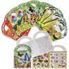 Decopatent® Uitdeelcadeaus 12 STUKS MIX Kleurboekjes met Stickers -