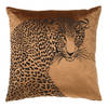 Dutch Decor - SIMBA - Sierkussen met dierenprint 45x45 cm Tobacco Brown - bruin