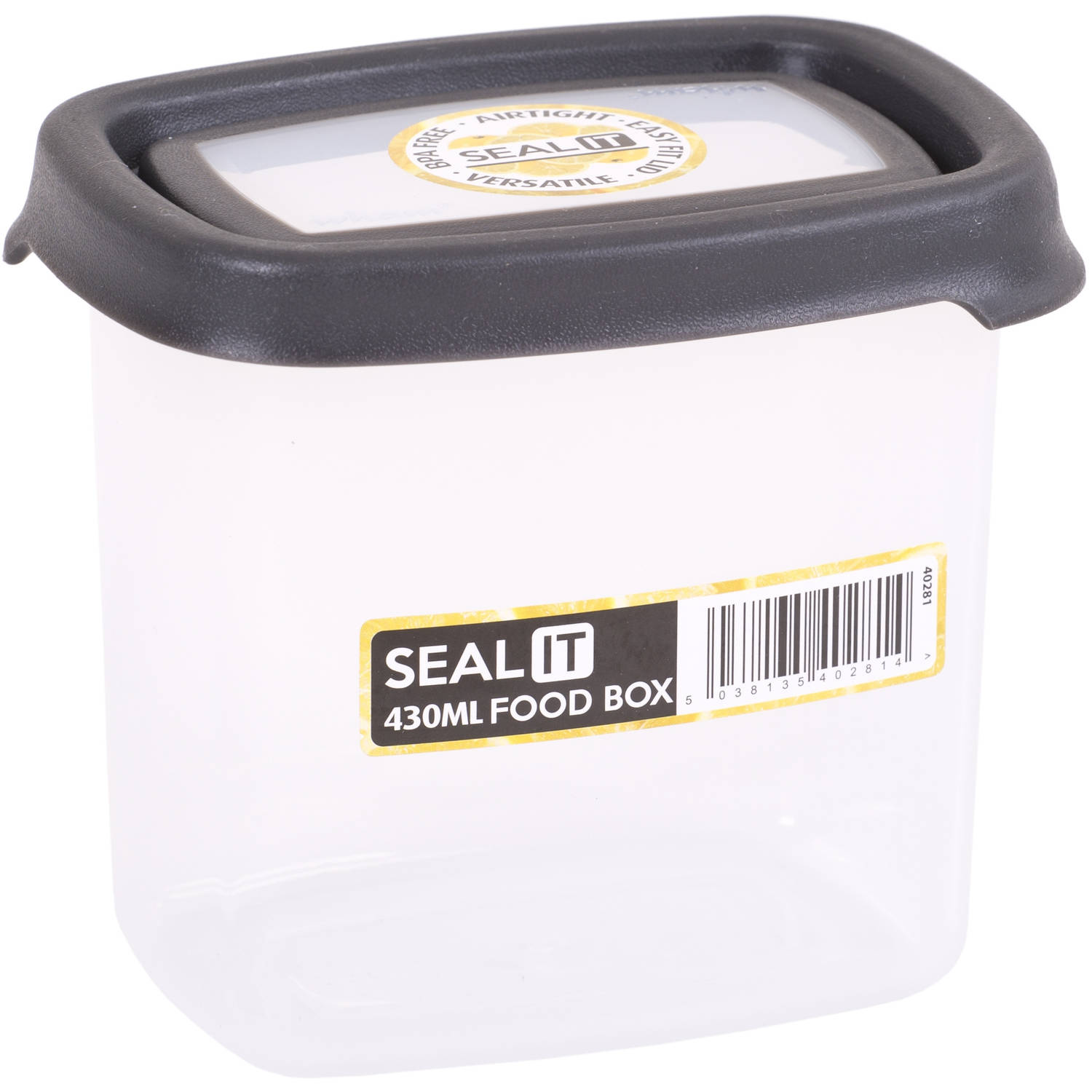 Wham vershoudbak Seal It 430 ml polypropyleen antraciet
