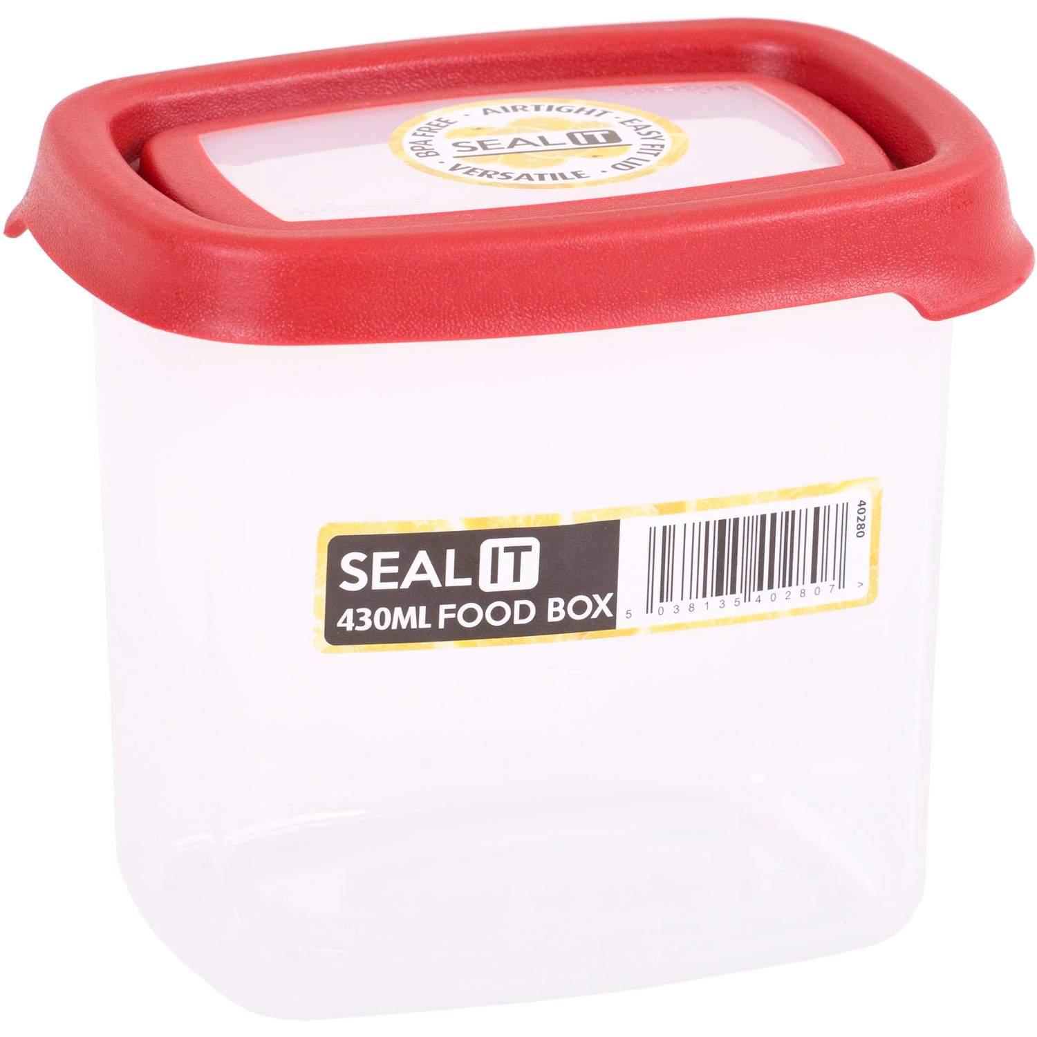 Wham - Opbergbox Seal It 430 ml Set van 4 Stuks - Polypropyleen - Transparant