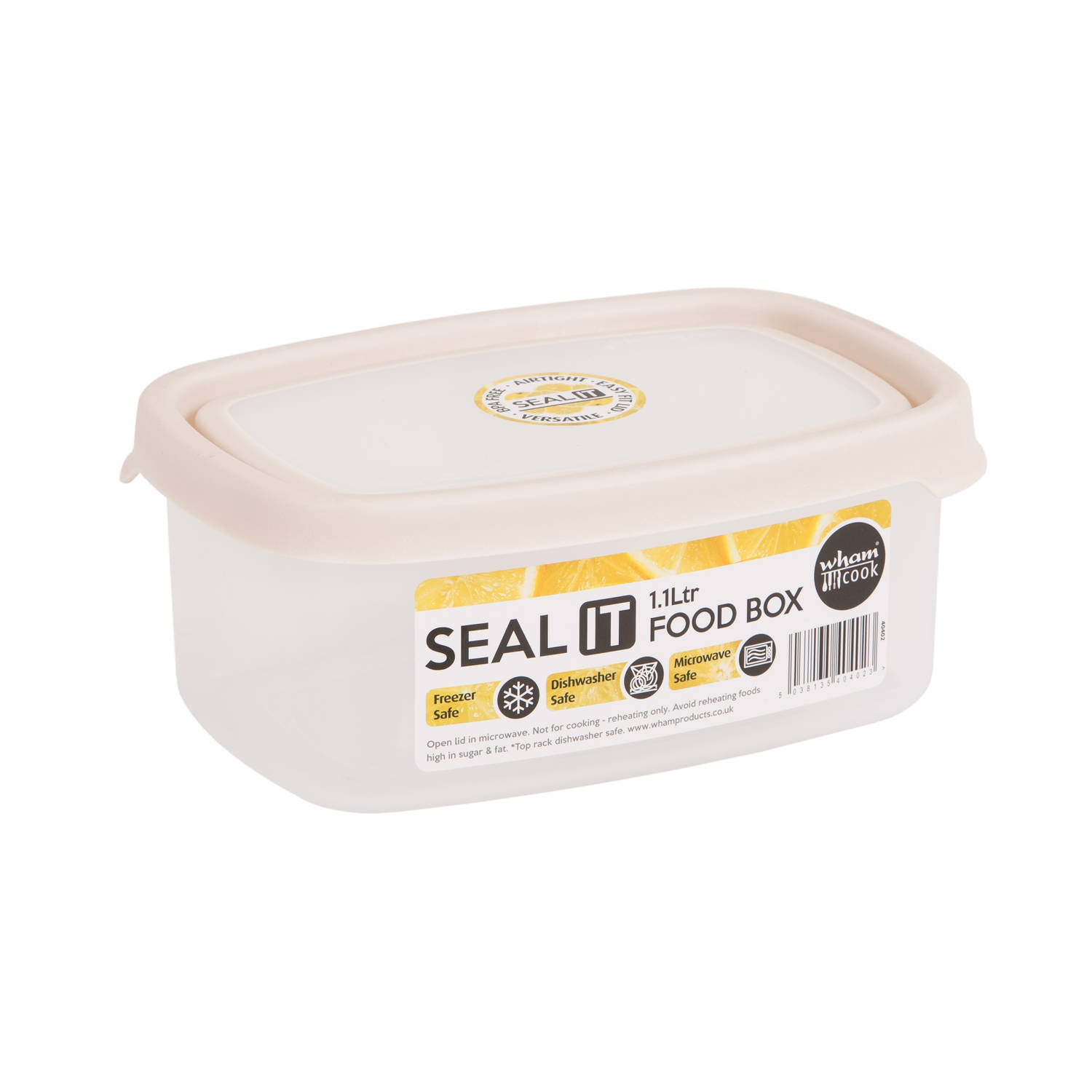 Wham - Opbergbox Seal It 1,1 liter - Polypropyleen - Crème