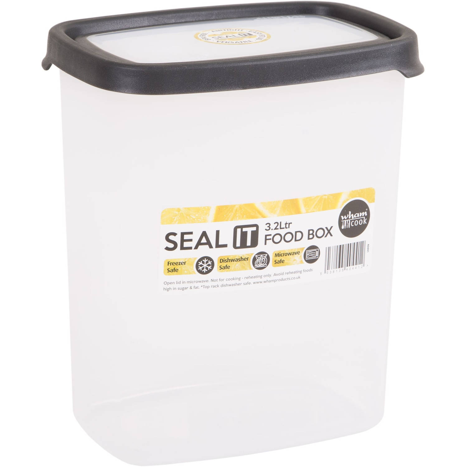 Wham - Opbergbox Seal It 3,2 liter - Polypropyleen - Zwart