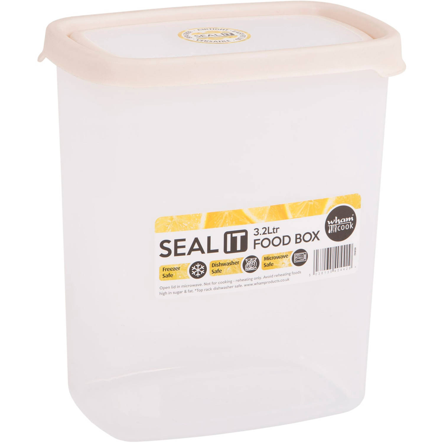 Wham - Opbergbox Seal It 3,2 liter Set van 2 Stuks - Polypropyleen - Transparant