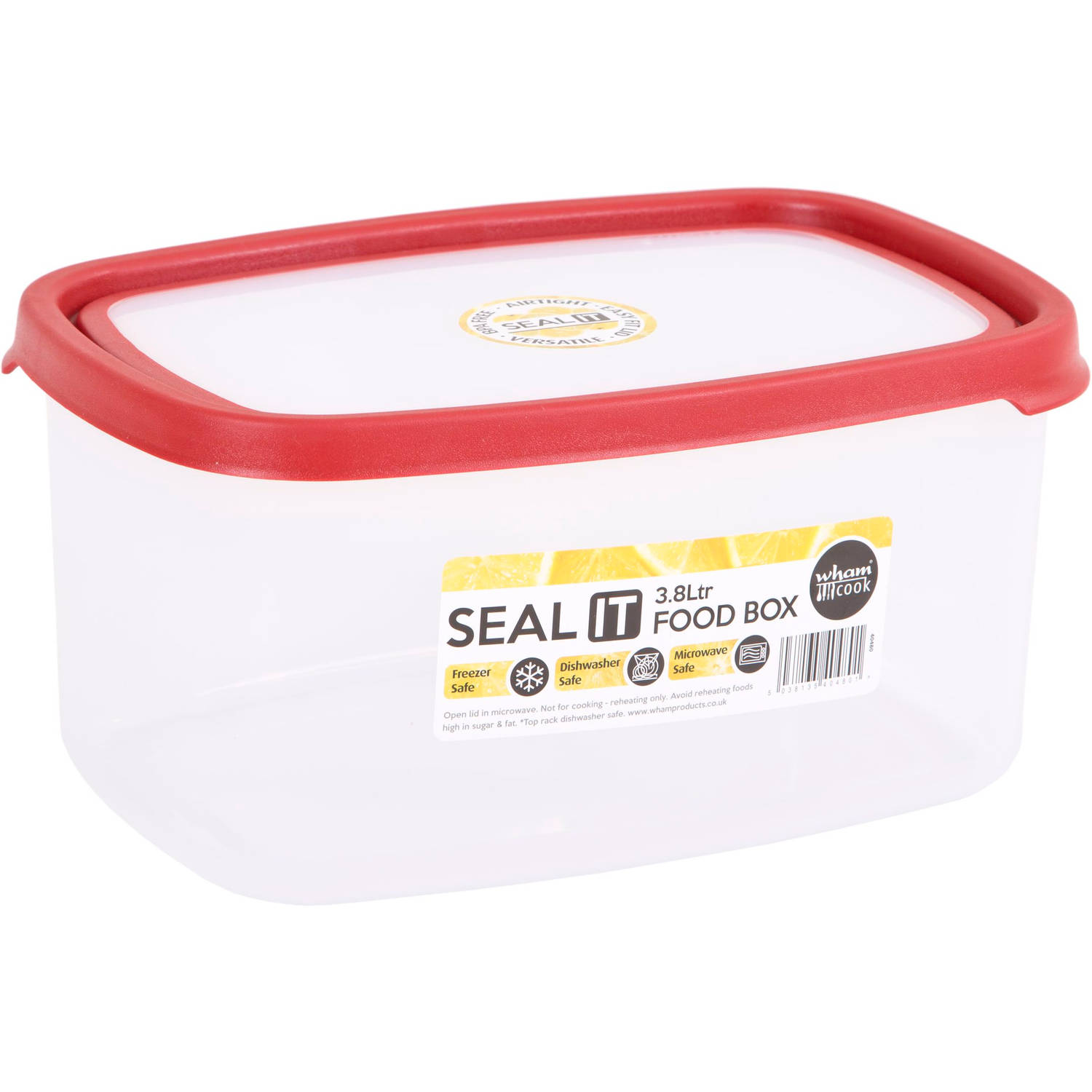 Wham - Opbergbox Seal It 3,8 liter Set van 2 Stuks - Polypropyleen - Transparant