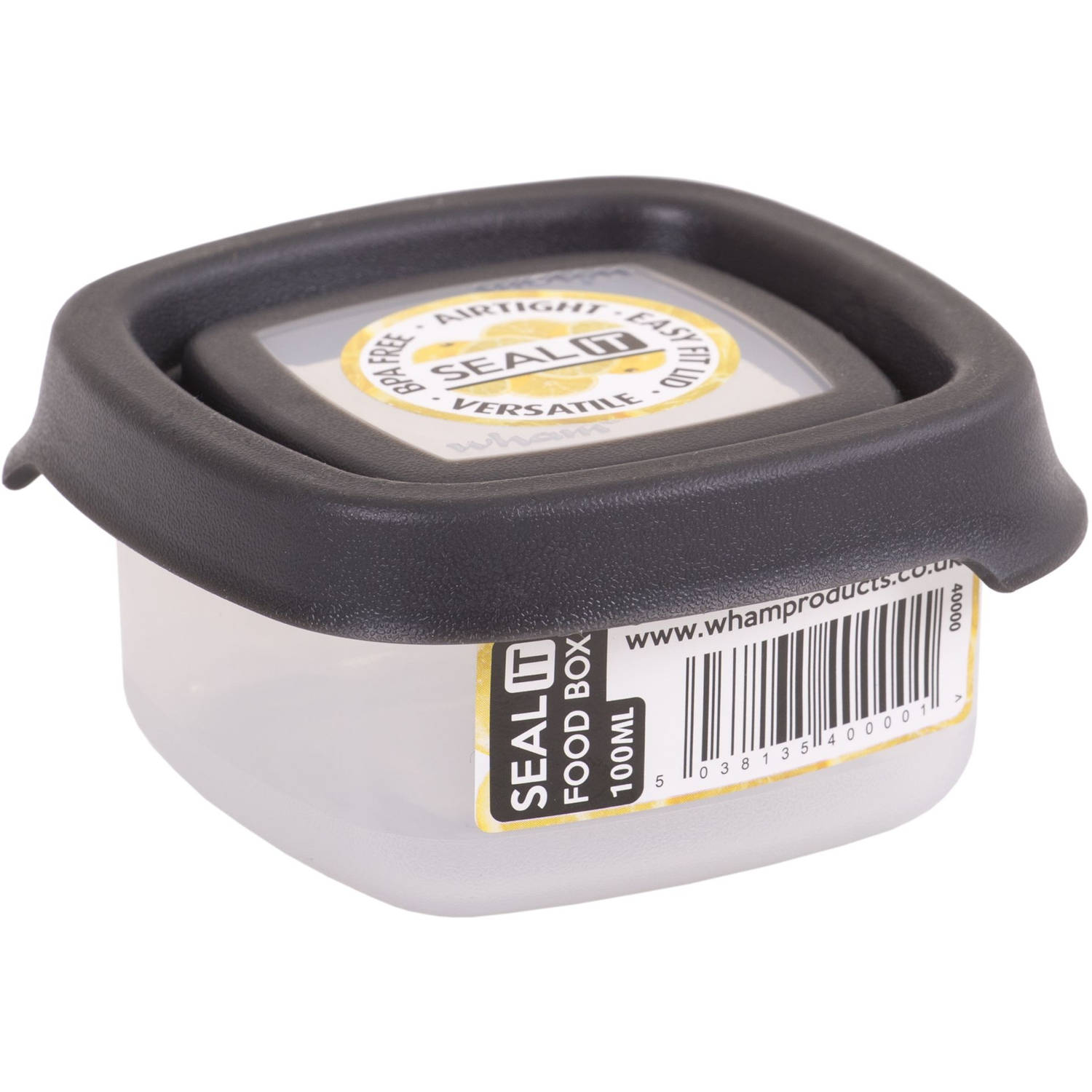 Wham - Opbergbox Seal It 100 ml - Polypropyleen - Zwart
