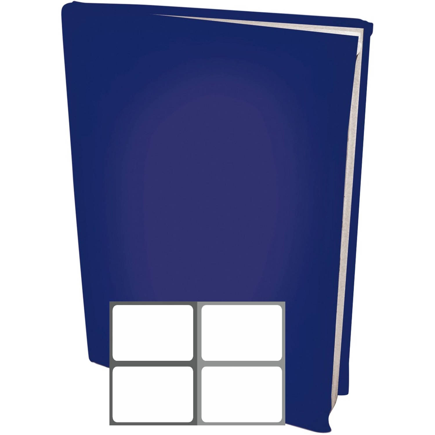 Benza Rekbare Boekenkaften A4 - Blauw - 6 Stuks Inclusief Grijze Textiel Labels