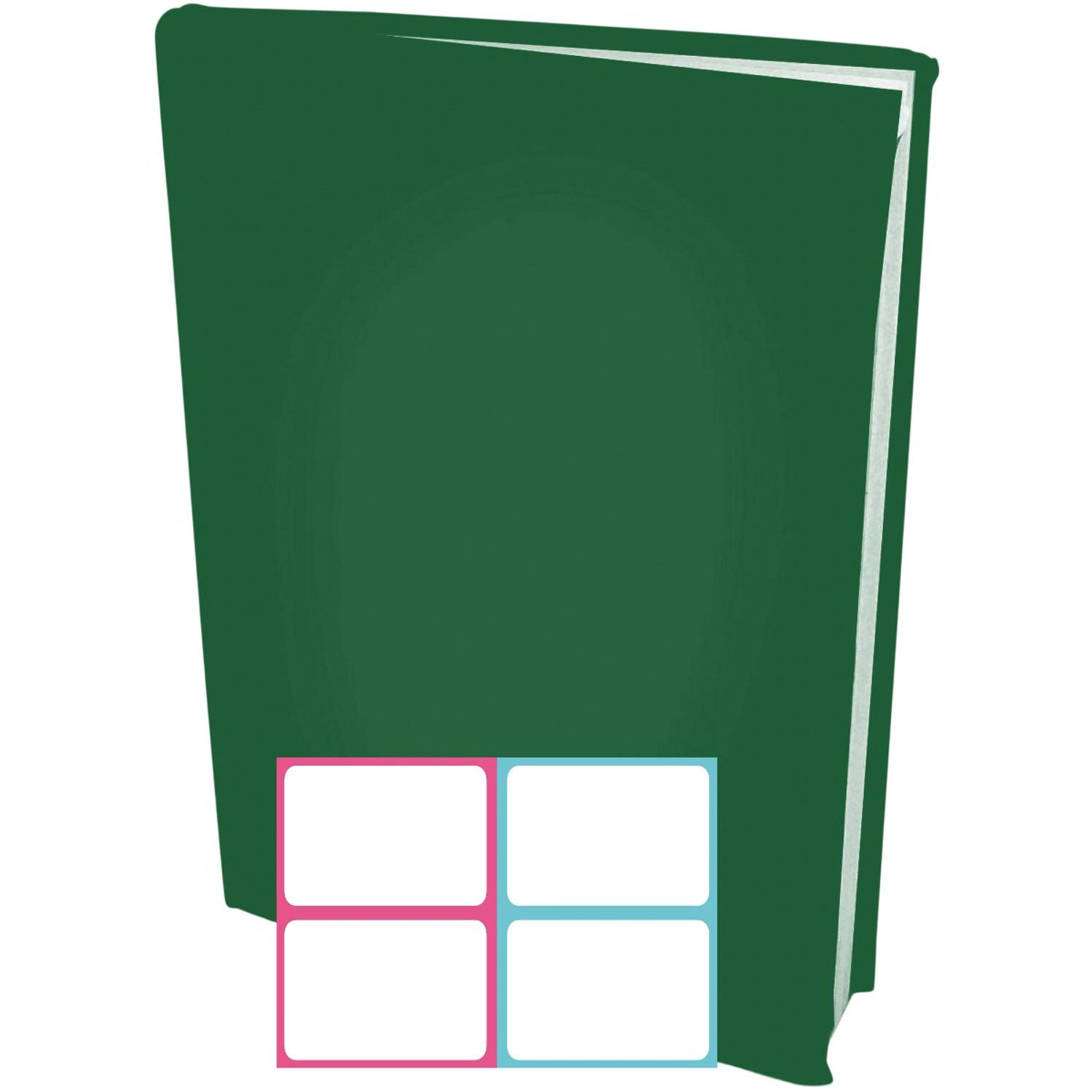 Benza Rekbare Boekenkaften A4 - Groen - 12 Stuks Inclusief Kleur Labels